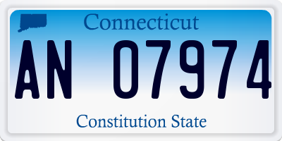 CT license plate AN07974