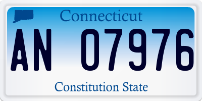CT license plate AN07976