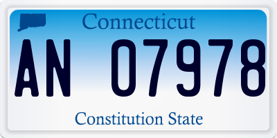 CT license plate AN07978