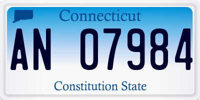 CT license plate AN07984