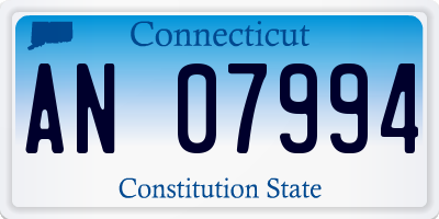 CT license plate AN07994