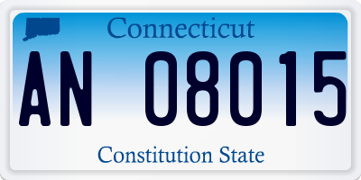 CT license plate AN08015