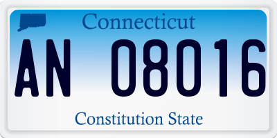 CT license plate AN08016