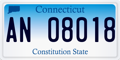 CT license plate AN08018