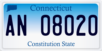 CT license plate AN08020