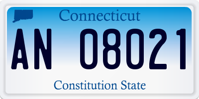 CT license plate AN08021