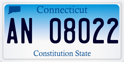 CT license plate AN08022