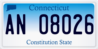 CT license plate AN08026