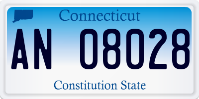 CT license plate AN08028