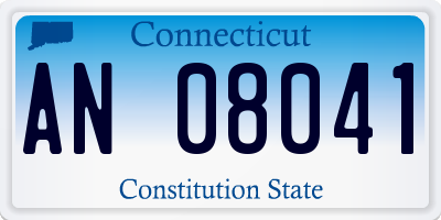 CT license plate AN08041