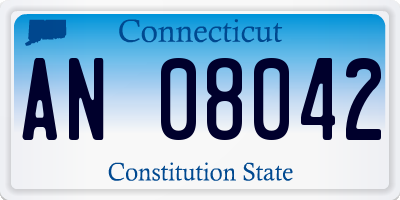 CT license plate AN08042