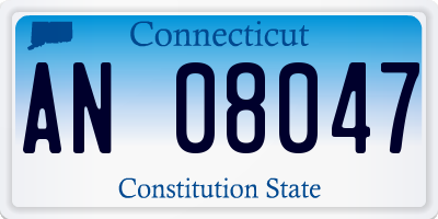 CT license plate AN08047
