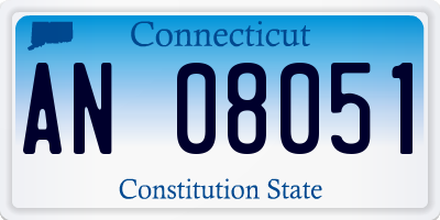 CT license plate AN08051