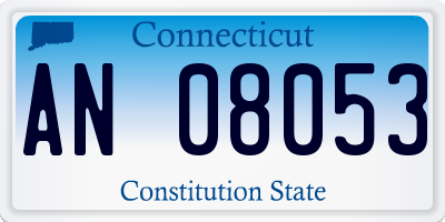 CT license plate AN08053