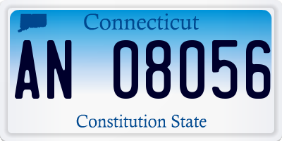CT license plate AN08056