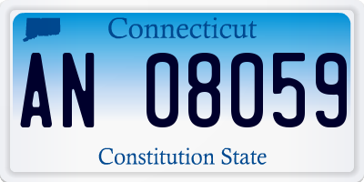 CT license plate AN08059