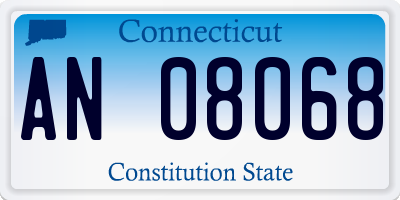 CT license plate AN08068
