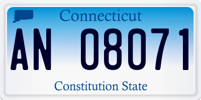 CT license plate AN08071