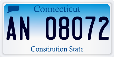 CT license plate AN08072