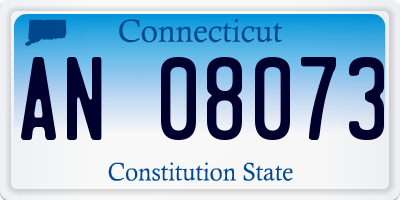 CT license plate AN08073