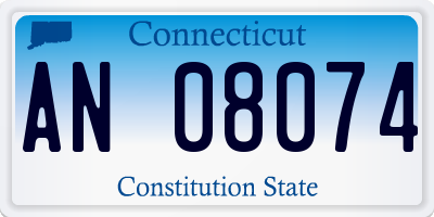 CT license plate AN08074