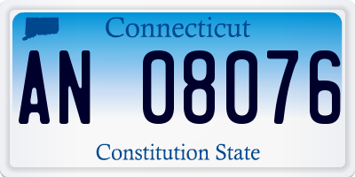 CT license plate AN08076