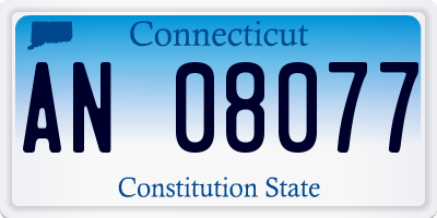 CT license plate AN08077