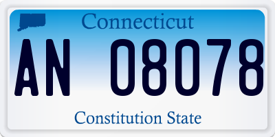 CT license plate AN08078