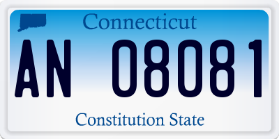 CT license plate AN08081