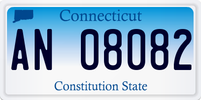 CT license plate AN08082