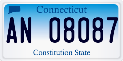CT license plate AN08087