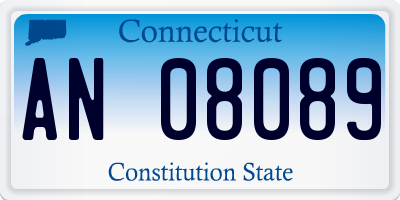 CT license plate AN08089