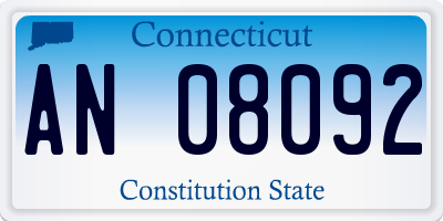 CT license plate AN08092