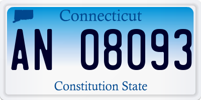 CT license plate AN08093