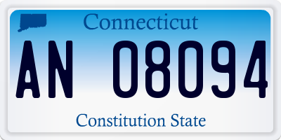 CT license plate AN08094