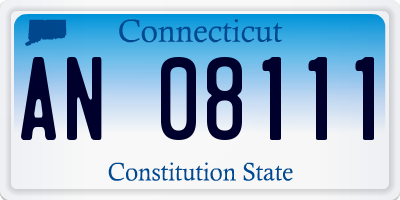 CT license plate AN08111