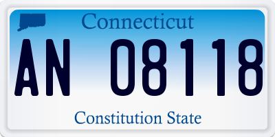CT license plate AN08118