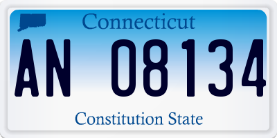 CT license plate AN08134