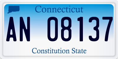 CT license plate AN08137