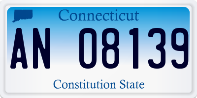 CT license plate AN08139