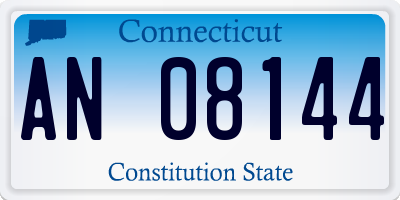 CT license plate AN08144
