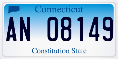 CT license plate AN08149