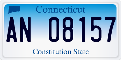 CT license plate AN08157