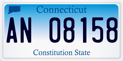 CT license plate AN08158