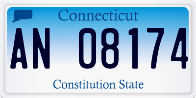CT license plate AN08174