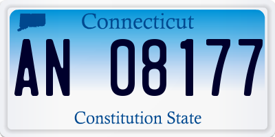 CT license plate AN08177