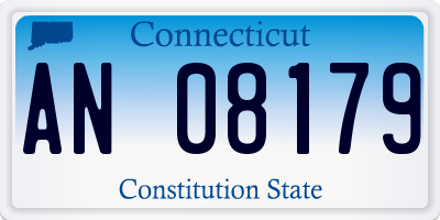 CT license plate AN08179