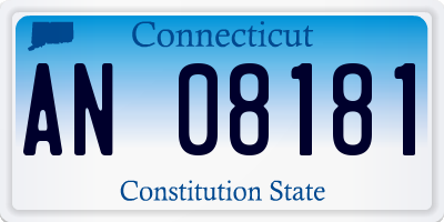 CT license plate AN08181