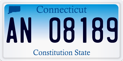 CT license plate AN08189