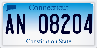 CT license plate AN08204